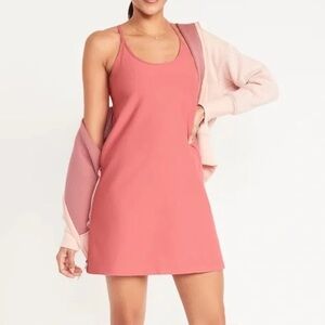 Old Navy Active PowerSoft Racer-Back Mini Swing Dress